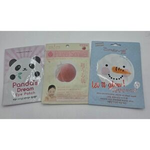 TonyMoly Pure Smile The Creme Shop K-Beauty Face Sheet Mask Eye Patch Set 3pc